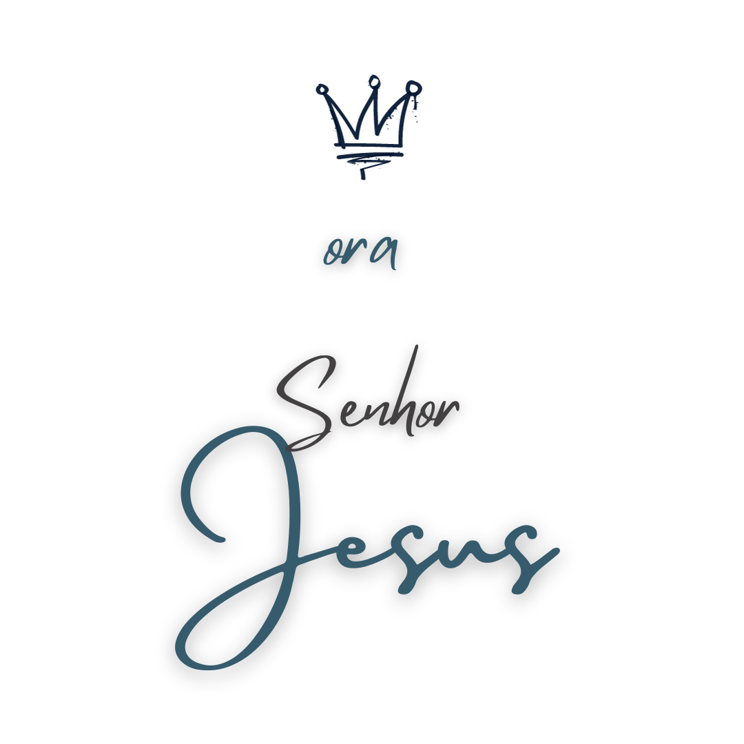 Figurinha religiosa com a frase Ora, Senhor Jesus