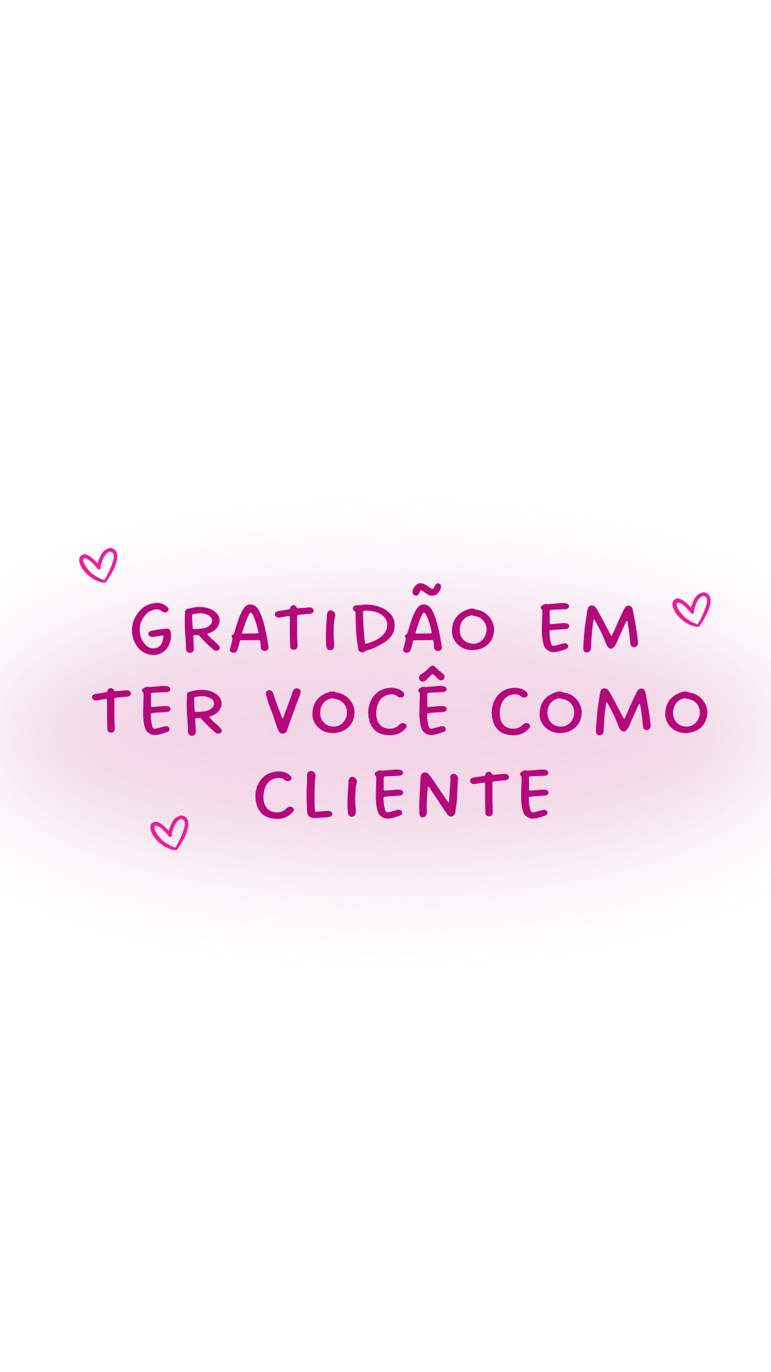 Figurinha com a frase Gratidão em ter você como cliente